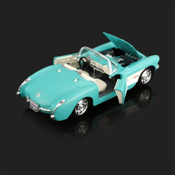 Maisto 1:24 Chevrolet Corvette 1957 Alloy Diecasts & Toy Vehicles Car Model Miniature Scale Model Car Toy For Children - Image 3