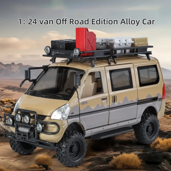 1:24 WuLing VAN Off-Road Vehicle Alloy Muscle Car Model Sound and Light Pull Back Children's Toy Collectibles Birthday Gift - Image 5