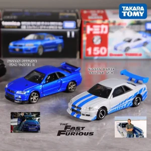 TOMY Fast & Furious Nissan GTR R34 Skylin Alloy Car Diecasts & Toy Vehicles Car Model Miniature Scale Model Car For Children