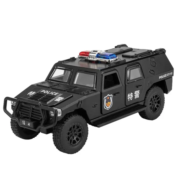 1:32 Dongfeng Warriors Military Off-road Vehicle Alloy Car With Pull Back Sound Light Children Gift Collection Diecast Toy Model - Image 6