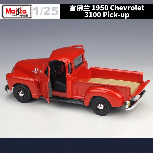 Maisto 1:24 Chevrolet 3100 Pick-up 1950 Alloy Car Diecasts & Toy Vehicles Car Model Miniature Scale Model Car Toy For Children - Image 5