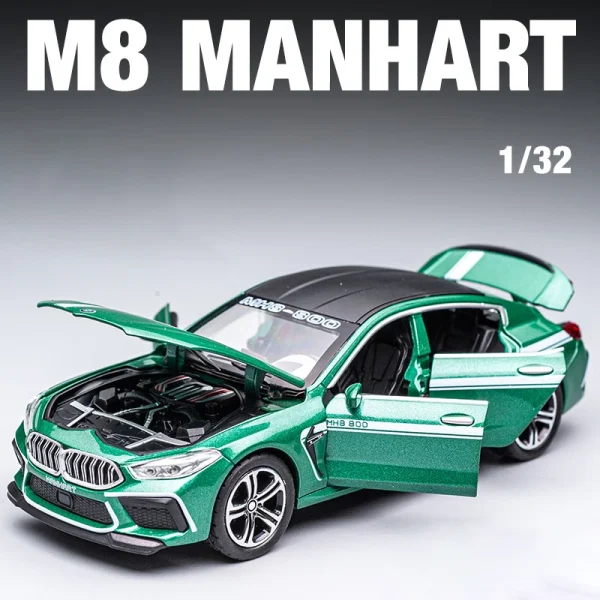 1:32 BMW M8 IM Supercar Alloy Diecasts & Toy Vehicles Metal Toy Car Model Sound and light Collection Kids Toy - Image 4