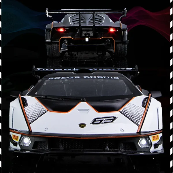 1:24 Lambos Essenza SCV12 Alloy Sports Car Model Diecast Sound Super Racing Lifting Tail Hot Car Wheel For Children Gifts - Image 3