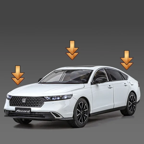 New 1:18 Honda Accord 2024 Alloy Car Model Sound and Light Pull Back Children's Toy Collectibles Birthday gift - Image 3