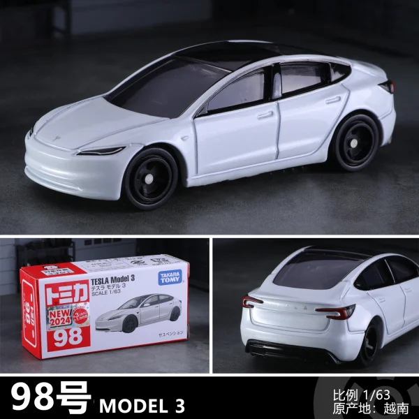 Takara Tomy Tesla Model 3 Alloy Car Diecasts & Toy Vehicles Car Model Miniature Scale Model Car For Children - Image 3
