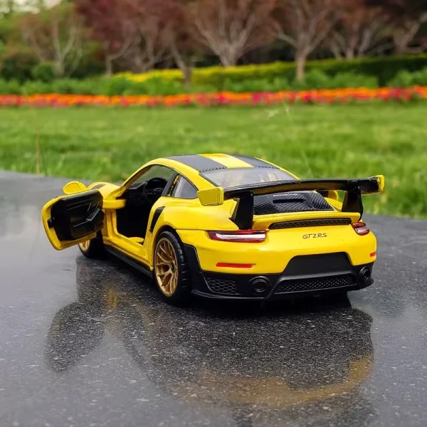 1:32 Porsche 911 GT2 RS Supercar Alloy Car Diecasts & Toy Vehicles Metal Toy Car Model Sound and light Collection Kids Toy - Image 5