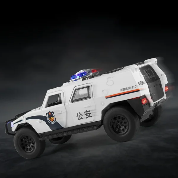 1:32 Dongfeng Warriors Military Off-road Vehicle Alloy Car With Pull Back Sound Light Children Gift Collection Diecast Toy Model - Image 5