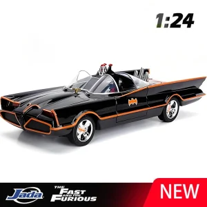 JADA 1:24 Batmobile Bat 1966 Alloy Car Diecasts & Toy Vehicles Car Model Miniature Scale Model Car For Children