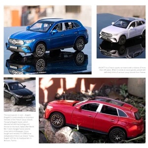 1:32 Benz GLC400 SUV GLC Alloy Car Model Sound and Light Pull Back Children’s Toy Collectibles Birthday gift