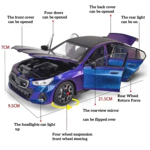 New 1:22 BMW I5 M50 Supercar Alloy Die Cast Toy Car Model Sound and Light Children’s Toy Collectibles Birthday gift