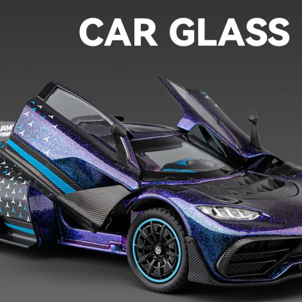 1:24 ONE AMG Supercar Alloy Car Model Sound and Light Pull Back Children's Toy Collectibles Birthday gift - Image 5
