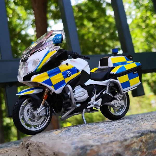 Maisto 1/18 BMW R1200RT Police Motorcycle Model Toy Vehicle Collection Autobike Shork-Absorber Off Road Autocycle Toys Car - Image 3