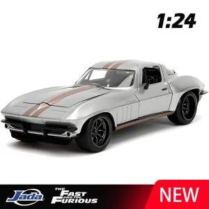 JADA 1:24 Corvette 1966 Alloy Muscle Car Diecasts & Toy Vehicles Car Model Miniature Scale Model Car For Children