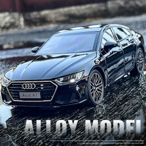 1:24 Audi A7 Alloy Toy Car Model Wheel Steering Sound and Light Children’s Toy Collectibles Birthday Gift