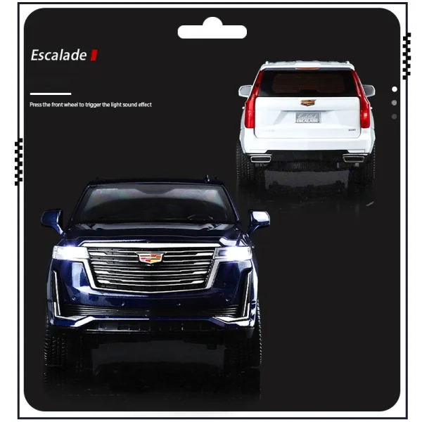 1:24 Escalade SUV Alloy Die Cast Toy Car Model Sound and Light Children's Toy Collectibles Birthday gift - Image 5