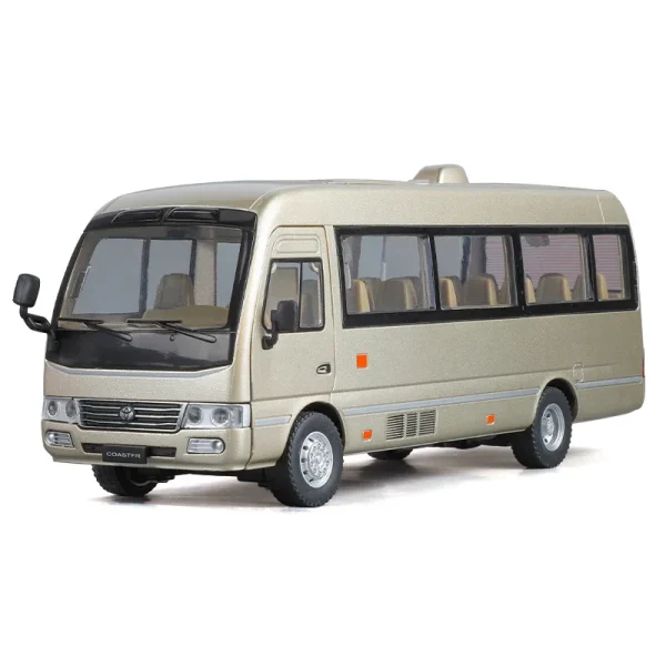 1:24 Coaster BUS Alloy Car Model Sound and Light Pull Back Children's Toy Collectibles Birthday gift - Image 6