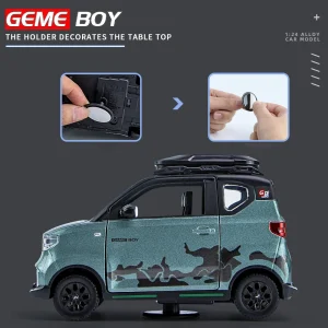 1:24 WuLing MINI EV GAME BOY Alloy Car Diecasts & Toy Vehicles Car Model Sound and light Pull back Car Toys For Kids Gifts