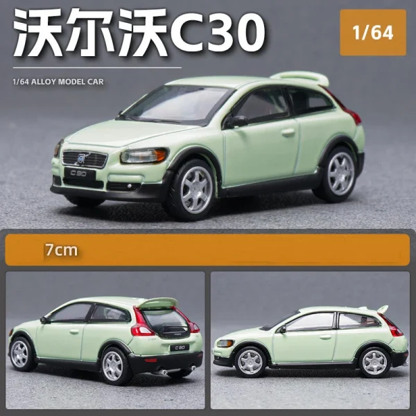 1:64 VOLVO C30 Alloy Car Diecasts & Toy Vehicles Car Model Miniature Scale Model Car Toys For Children - Image 3