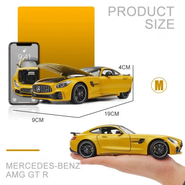 WELLY 1:24 Mercedes-Benz GTR Supercar Alloy Car Diecasts & Toy Vehicles Car Model Miniature Scale Model Car Toys For Children - Image 3