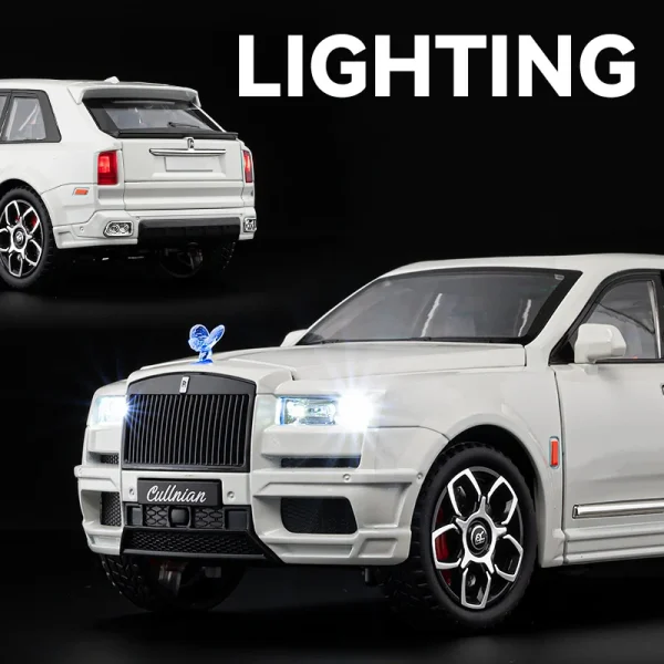 1:20 Rolls Royce Cullinan Black Badge SUV Alloy Die Cast Toy Car Model Sound and Light Children's Toy Collectibles Birthday gift - Image 4