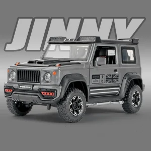 1:18 SUZUKI Jimny Off-Road Alloy Car Diecasts & Toy Vehicles Car Model Wheel Steering Sound and light Car Toys For Kids Gifts