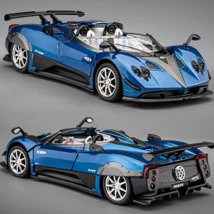 1:24 Pagani Zonda HP Barchetta Supercar Alloy Car Model Sound and Light Pull Back Children’s Toy Collectibles Birthday gift