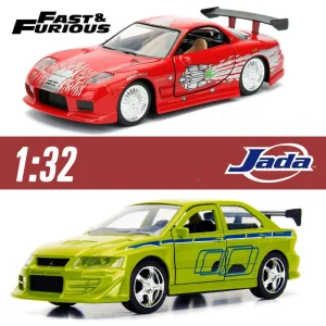 1:32 Charger Nissan GTR Mitsubishi EVO Eclipse Mazda RX7 Fast and Furious Series Car Model Collection Car Toy Boy Gift