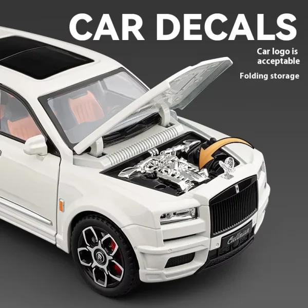 1:20 Rolls Royce Cullinan Travel RV Trailer Alloy Car Model Sound and Light Children's Toy Collectibles Birthday gift - Image 5
