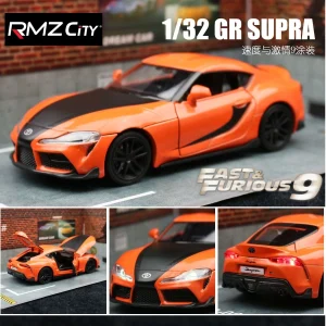 1:32 Toyota Supra GR Fast & Furious Supercar Alloy Car Model Sound and Light Pull Back Children’s Toy Collectibles Birthday gift