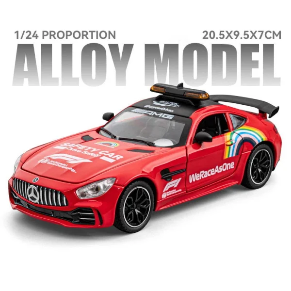 1:24 Benzs GTR AMG SAFETY CAR Supercar Alloy Die Cast Toy Car Model Sound and Light Children's Toy Collectibles Birthday gift - Image 3