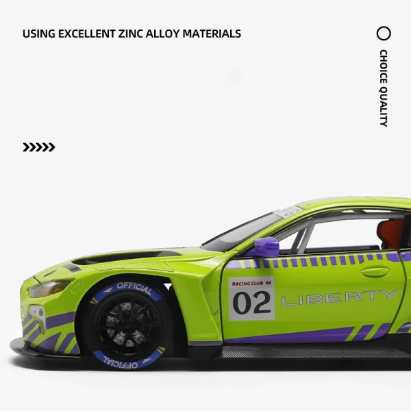 1:24 BMW M4 GT3 BMW M6 BMW CSL Z4 Alloy Die Cast Toy Car Model Sound and Light Children's Toy Collectibles Birthday gift - Image 4