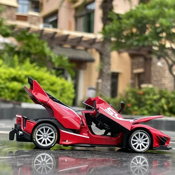 Bburago 1:32 Ferrari FXXK EVO Toy Alloy Car Diecasts & Toy Vehicles Sound and light Car Model Collection Car Toys For Children - Image 4