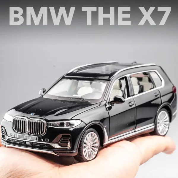 1:32 BMW X7 SUV Alloy Toy Car Model Wheel Steering Sound and Light Children's Toy Collectibles Birthday gift - Image 4