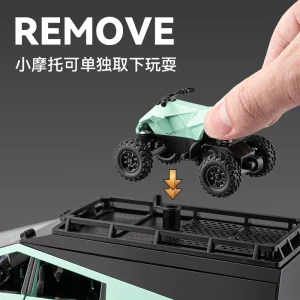 1:24 Cybertruck Camping RV Alloy Die Cast Toy Car Model Sound and Light Children’s Toy Collectibles Birthday gift