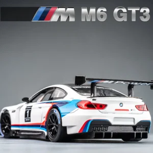 1:24 BMW M6 GT3 M4 BMW CSL Racing Car Free Wheeling High Light Sport Racing Car Model Toy Diecast Metal Alloy Miniature Replica