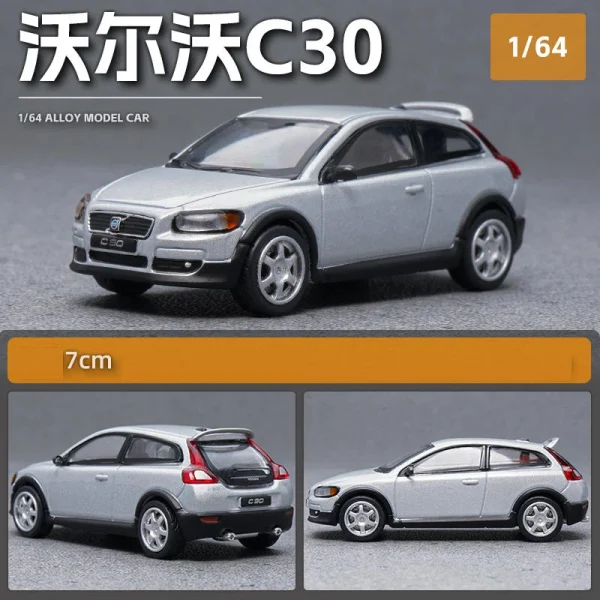 1:64 VOLVO C30 Alloy Car Diecasts & Toy Vehicles Car Model Miniature Scale Model Car Toys For Children - Image 5