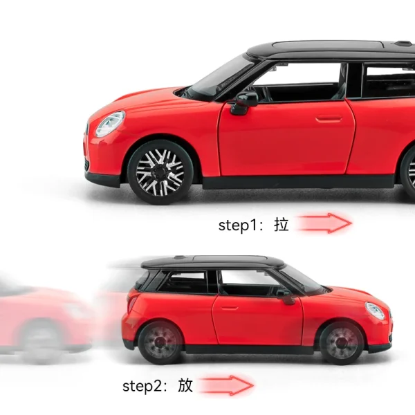 1:28 BMW Mini Cooper Electric Charging Pile Alloy Car Model Sound and Light Pull Back Children's Toy Collectibles Birthday gift - Image 4