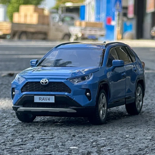 1:24 RAV4 SUV Alloy Cast Toy Car Model Sound and Light Children's Toy Collectibles Birthday gift - Image 4