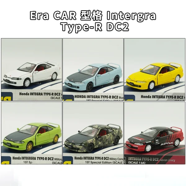 1:64 Era Car Honda Intergra Type-R DC2 Alloy Car Diecasts & Toy Vehicles Car Model Miniature Scale Model Car For Children