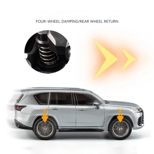 1:24 LX600 SUV Alloy Car Model Sound and Light Pull Back Children's Toy Collectibles Birthday gift - Image 3