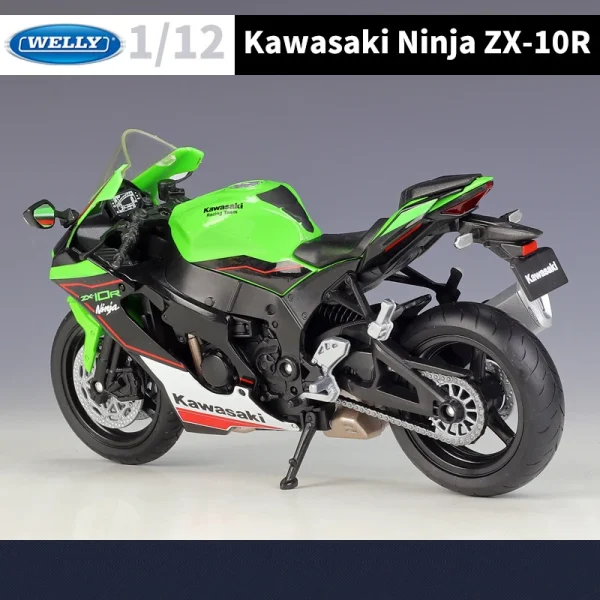 WELLY 1/12 Kawasaki Ninja ZX10R Motorcycle Model Toy Vehicle Collection Autobike Shork-Absorber Off Road Autocycle Toys Car - Image 4