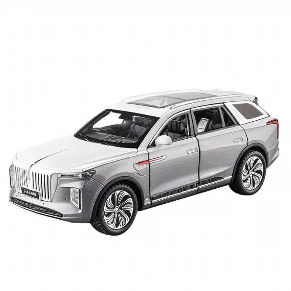 1:24 HongQi EHS9 SUV Alloy Diecasts & Toy Vehicles Metal Toy Car Model Sound and light Pull back Collection Kids Toy - Image 5
