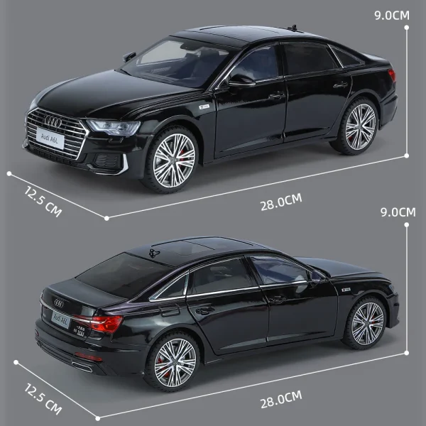 1:18 Audi A6 Limousine Alloy Die Cast Toy Car Model Sound and Light Pull Back Children's Toy Collectibles Birthday gift - Image 3