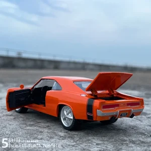 1:32 Dodge Charger R/T 1970 Alloy Muscle Car Model Sound and Light Pull Back Children’s Toy Collectibles Birthday gift