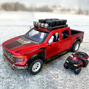 1:24 F150 SVT RAPTOR Modified Version Alloy Car Model Sound and Light Pull Back Children’s Toy Collectibles Birthday gift