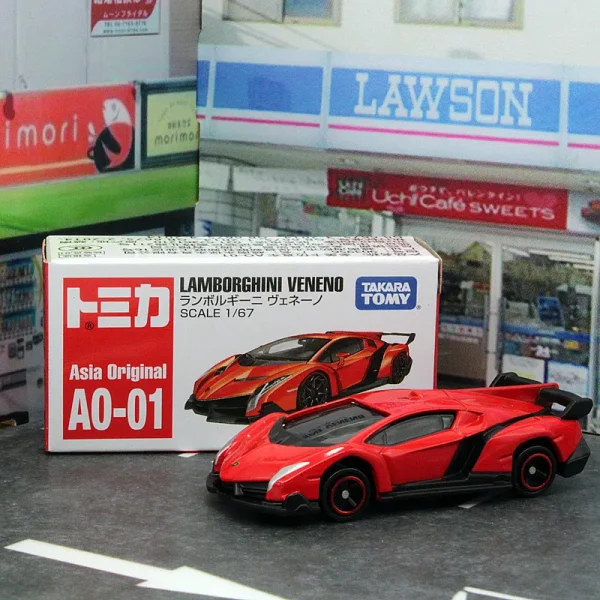 TOMY Lamborghini Veneno Supercar Alloy Car Diecasts & Toy Vehicles Car Model Miniature Scale Model Car For Children - Image 5