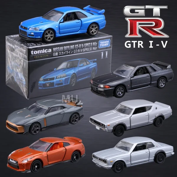 TOMY Nissan GTR R34 R32 R33 R35 GTR50 Skylin Alloy Car Diecasts & Toy Vehicles Car Model Miniature Scale Model Car For Children