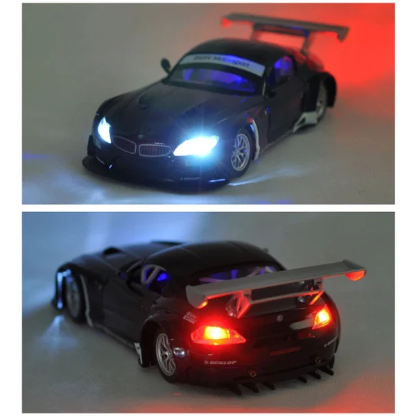 1:24 BMW Z4 GT3 M4 BMW M6 Racing Car Free Wheeling High Light Sport Racing Car Model Toy Diecast Metal Alloy Miniature Replica - Image 4