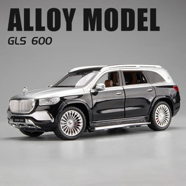1:24 Maybach GLS600 SUV Alloy Diecasts & Toy Vehicles Toy Car Model Sound and light Collection Kids Toy Gift - Image 3