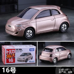 TOMY FIAT 500e Alloy Car Diecasts & Toy Vehicles Car Model Miniature Scale Model Car For Children